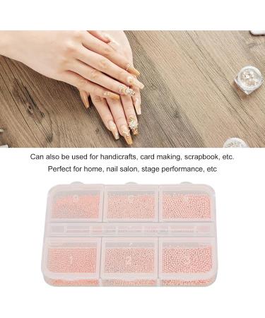 Ghzste Nail Art Bead Home Salon Exquisite DIY Metal Mini Nail Beads Decoration for Nail Artist Novice (Rose Gold) - Buy Online on GoSupps.com