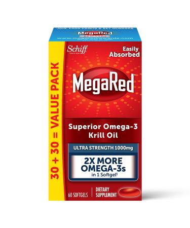 Schiff MegaRed Superior Omega-3 Krill Oil 1000 mg 60 Softgels