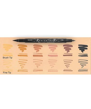 Realeather F2400-01 Earth Tones Leather Dye Marker Pens (6 Pack) - Buy Online on GoSupps.com