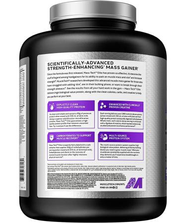 MuscleTech Mass Tech - 7 Lbs Vanilla Protein Powder for Muscle Gain - Buy Online on GoSupps.com
