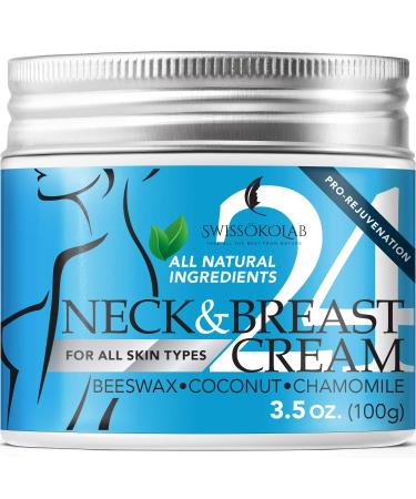 All Natural Neck Firming Cream Anti Aging Moisturizer for Breast Chest & Decollete Anti Wrinkle Cream Saggy Neck Skin Tightener