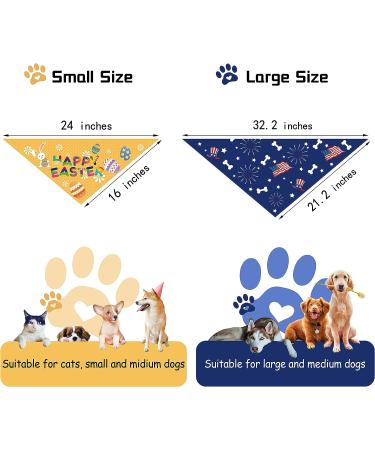 Yespet Holidays Bandanas 12pc Set for Medium Large Dogs - Halloween, Thanksgiving, Christmas, Valentine's Day, Wedding, Birthday, Easter, Independence, St. Patrick's Day Scarf - Buy Online on GoSupps.com