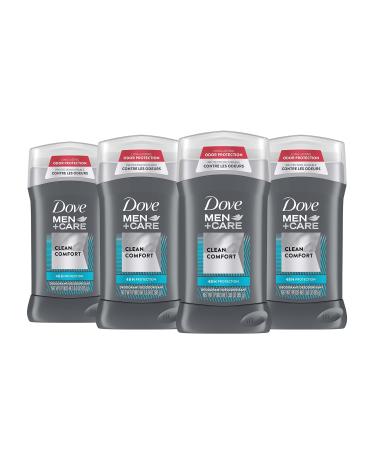 Dove Men+Care Deodorant 48-hour Odor Protection Clean Comfort Deodorant for Men, 3 Ounce (Pack of 4) Subtle 3 Ounce (Pack of 4)