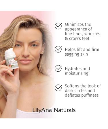 LilyAna Naturals Eye Cream Bundle - Vitamin C Anti-Aging Treatment for Dark Circles, Puffiness, Fine Lines & Wrinkles - 1.7 Oz + 1 Oz - Buy Online on GoSupps.com