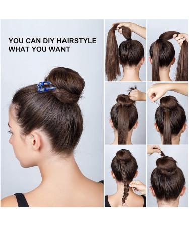 3 Packs Vintage French Style Tortoise U-Shaped Hairpins - Cellulose Acetate Hair Pins for Women and Girls Hairstyles (Tortoiseshell White, Tortoiseshell, Dark Blue) - Buy Online on GoSupps.com