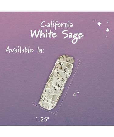 ESPOIR & AMOUR White Sage Smudge Sticks for Smudging Ritual, Healing & Cleansing - Set of 6 Hand-Tied 4 California Sage Bundles - Buy Online on GoSupps.com
