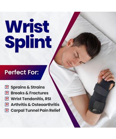 Wrist Brace for Carpal Tunnel Relief - Reversible Hand Splint for Left or Right Hand Support - Forearm Brace with Wrist Compression for Arthritis & Tendonitis - Small/Medium Size - Pack of 1 - Buy Online on GoSupps.com