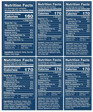 Chinook Seedery Roasted Jumbo Sunflower Seeds - Keto Snacks Sampler - Gluten Free & Non-GMO - 6 Flavor Variety Pack (4 oz, Pack of 6) - Buy Online on GoSupps.com