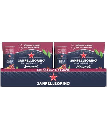 San Pellegrino Naturali Italian Sparkling Drink Melograno & Arancia Orange and Pomegranate 330 mL Can 24 Cans Total Aranciata Melograno Sparkling Drink - Buy Online on GoSupps.com