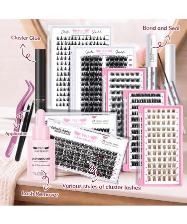 Lash Clusters 72 Pcs Individual Volume Eyelashes Look Super Thin Band (Volume-C-16mm) - Buy Online on GoSupps.com
