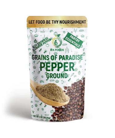Iya Foods Grains of Paradise, Alligator Pepper Ground 3 oz Pack