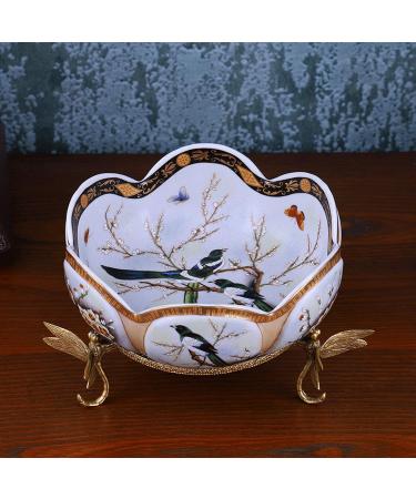 Fruit Bowl Creative Living Room Household Fruit Bowl High-end Ceramic Fruit Plate for Fruit Bread or Decorative Items Kitchenware Fruit Plate - Buy Online on GoSupps.com