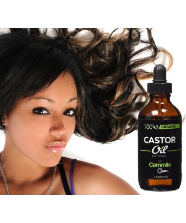 Organic Castor Oil for Longer Eyelashes, Fuller Eyebrows, Hair & Skin - 4 oz - Buy Online on GoSupps.com