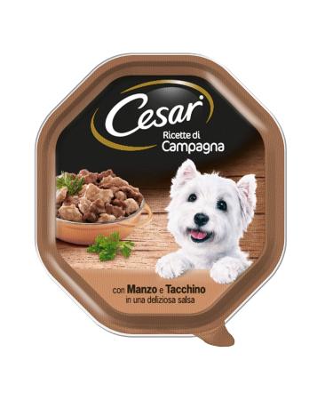 Cesar Country Recipes Dog Food with Turkey Beef and Herbs 150 g - 14 Jars