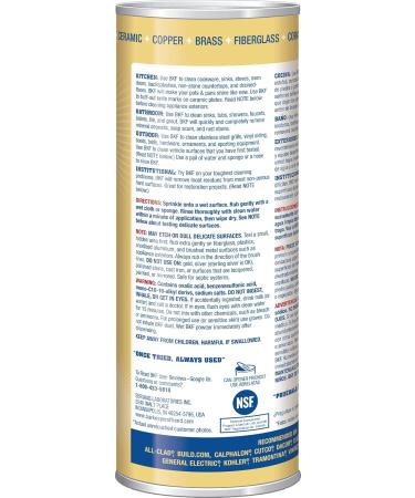 Bar Keepers Friend Powder Cleanser 21 oz - Multipurpose Cleaner & Stain Remover for Kitchen Bathroom & Outdoor - Safe on Stainless Steel Aluminum Brass & More - International Shipping Available - Buy Online on GoSupps.com