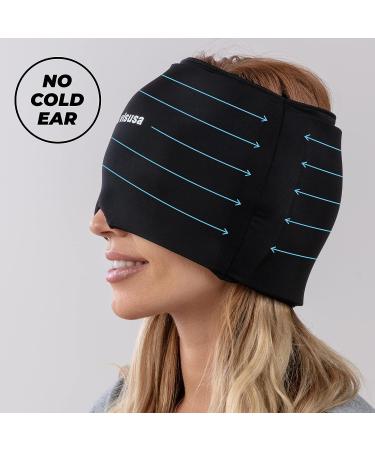 Ice Cap for Migraines - Gel Head Wrap with Hot/Cold Therapy for Headache Relief | Ideal for Sinus & Puffy Eyes | Compressed Therapy, Comfortable Form-Fitting Design - Black - Buy Online on GoSupps.com