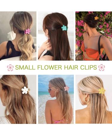 YosaiHom 12 Pack Small Flower Hair Claw Clips for Kids Girls - Non-Slip Mini Jaw Clips for Thin Thick Hair - 12 Colors - Strong Hold Hair Accessories - Buy Online on GoSupps.com