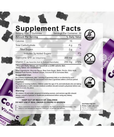 Prime Code Calcium Gummies for Women & Men with Magnesium Vitamin B12 Vitamin K2 & Vitamin D3 Iron Gummies for Women & Men 2 in 1 CoQ10 200mg & Vitamin C - Buy Online on GoSupps.com