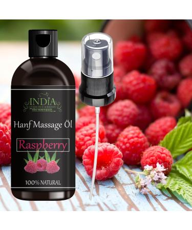 Organic Skin & Massage Oil with Hemp Seed Extract | Premium Apricot Almond Sesame Avocado Watermelon Peppermint & Raspberry Oils - International Shipping Available - Buy Online on GoSupps.com