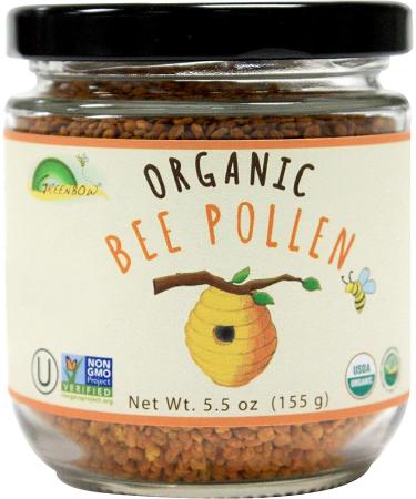 GREENBOW Organic Bee Pollen - 100% USDA Certified Pure & Natural Superfood - 155g (5.5 oz) - Non-GMO, Kosher & Gluten Free - Buy Online on GoSupps.com
