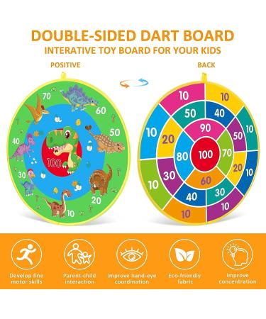 Double Sided Dart Board 29 inch with 12 Sticky Balls - Indoor/Outdoor Target Game for Kids - Party Games for Boys and Girls Ages 3-12 - Buy Online on GoSupps.com