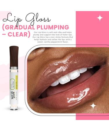 Moisturizing Lip Plumping Gloss (Clear) - Hydrating Shine for Fuller Lips | International Shipping Available - Buy Online on GoSupps.com