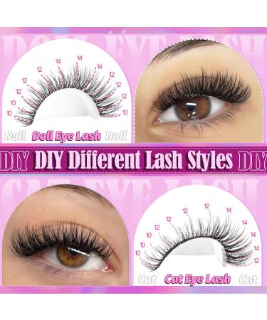 Yawamica Wispy Lash Clusters - Natural 10-14mm Fluffy Eyelash Extensions | CC Curl 40D DIY Individual Lashes (200pcs - Buy Online on GoSupps.com