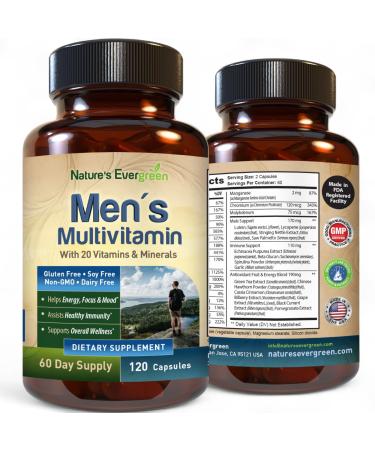 Best Multivitamin for Men | Completely Men's Multivitamins & Multiminerals with Over 20 Vitamins A, C, D, E, B12, Zinc & More Essential Vitamins for Men | Energy, Focus & Immune Health. 120 Capsules