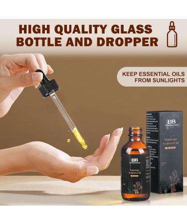 BuyBrilliance Rosemary Oil & Coconut Oil - Hair Growth Serum for Damaged Hair Reduces Hair Loss & Dry Scalp Eyebrow & Eyelash Growth - 2oz - Buy Online on GoSupps.com