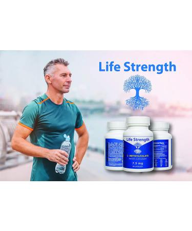 Life Strength L-Methylfolate 7.5 MG - 5-MTHF Supplement for Mood & Immune Support - Non-GMO & Gluten-Free - 90 Capsules - Buy Online on GoSupps.com