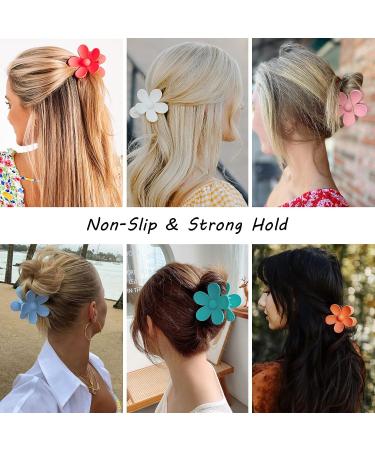 12Pcs Flower Hair Clips: Cute Nonslip Jaw Clips for Women & Girls - Strong Hold for Thin to Thick Hair - 12 Colorful Hair Accessories - Buy Online on GoSupps.com
