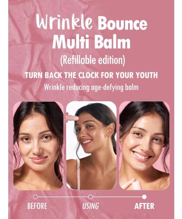 KAHI Wrinkle Bounce Multi Balm - REFILLABLE EDITION + Refill Kit | All-in-One Hydrating Lip Balm Eye Neck Cream Make Up Base & Face Mist Moisture Balm Stick Daily Face Moisturizer (0.32 oz) Refillable Edition with Refill Kit - Buy Online on GoSupps.com