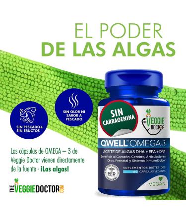 Suplemento Omega 3 Vegano en C psulas - cidos Grasos DHA DPA EPA con Vitamina E - Sin Carragenina - Mejor que el Aceite de Pescado - Beneficios para Articulaciones, Sistema Inmune y Prenatal - Buy Online on GoSupps.com