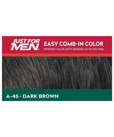Just For Men A-45 Dark Brown Autostop Fast & Easy Hair Color for Men | 1.2 Ounce | International Shipping Available - Buy Online on GoSupps.com