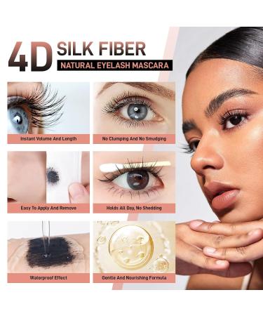 Allbesta 4D Silk Fiber Mascara | Extra Long Lash Extension & Volume | Waterproof Eye Makeup (#01) - Buy Online on GoSupps.com