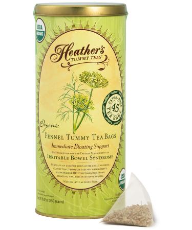 Heather's Tummy Care Tummy Teas Organic Fennel Tea Bags Caffeine Free 45 Tea Bags 8.82 oz (250 g)