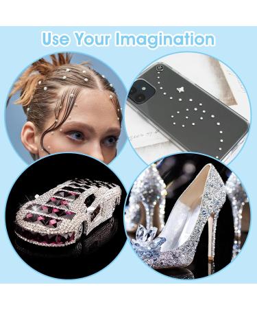 1960Pcs Self-Adhesive Face Gems & Rhinestones - Clear Glitter Jewels for Makeup Hair Eyes & Nails - Perfect for DIY (6 Sheets - Buy Online on GoSupps.com