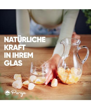 Puraja Orange Calcite Gemstones Set | Natural Premium Raw Stones for Healing Water & Chakra | Varten 350g Pure Crystals - Buy Online on GoSupps.com