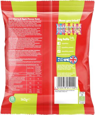 Swizzels Squashies Sweets - Sour Apple and Cherry Flavour- Single Pack 140g - Buy Online on GoSupps.com