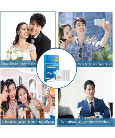 28 Non-Sensitive Tooth Whitening Strips - Effective Bleaching Strips for White Teeth | No-Slip Anti-Yellowing Solution - Buy Online on GoSupps.com