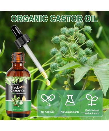 Jamaican Black Castor Oil 60ML - Organic Cold Pressed Unrefined for Hair Growth Skin Eyelashes & Eyebrow Care - Shop Internationally - Buy Online on GoSupps.com