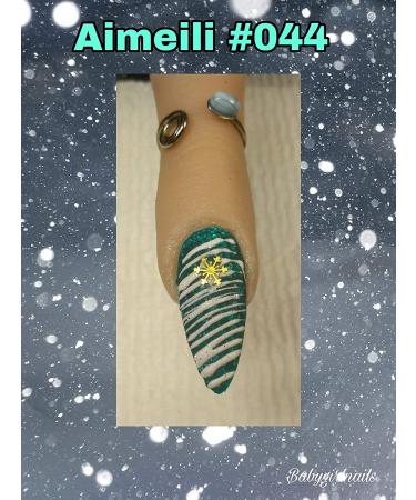 AIMEILI Diamond Glitter Teal Blue Green Gel Nail Polish - 044 (10ml) - Buy Online on GoSupps.com