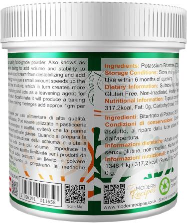 Premium Quality Cream of Tartar (100g) - Vegan, Non-GMO, Gluten Free - Buy Online on GoSupps.com