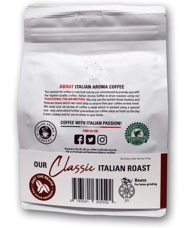 Italian Aroma Coffee Beans - Just the Beans for your Home Grinding - 250g Whole Beans - Buy Online on GoSupps.com