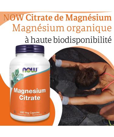 Now Foods Magnesium Citrate 400mg 240 Vegan Capsules Lab Tested Magnesium Gluten Free Soy Free Vegetarian - Buy Online on GoSupps.com