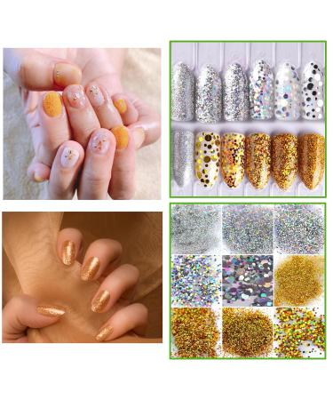 48 Color Nail Seedlettes Glitter & Rhinestone Art - DIY 3D Nail Stickers for Face & Body Decoration (4 Boxes) - Buy Online on GoSupps.com