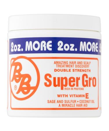 Bronner Brothers Double Strength Super Gro Treatment with Vitamin E 6 oz (Pack of 4)