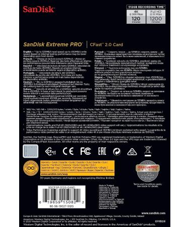 SanDisk 512GB Extreme PRO CFast 2.0 Memory Card - High Performance Storage - Buy Online on GoSupps.com