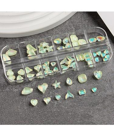 FEIlei 12 Grids Nail Art Crystal Nail Art Stones Rhinestone Manicure Nail Charms - Buy Online on GoSupps.com