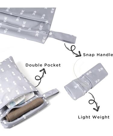 Hbselect 2PC Waterproof Diaper Bag Set | Reusable with Zipper Wet Wipes Organizer for Babies & Toddlers - Buy Online on GoSupps.com